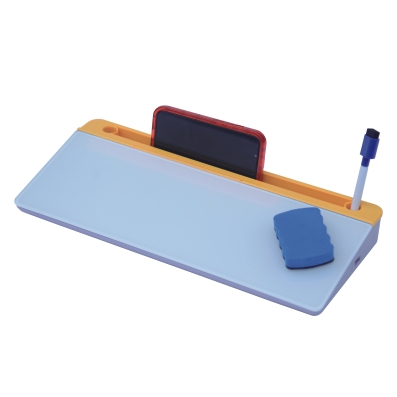 BW-DT Magnetic Glass Writing Board (Desktop Glass Memo Pad with Storage) — Magnetic Glass Writing Board