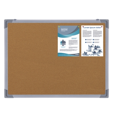 BW-V1 Notice Board (Natural Cork / Fabric Surface) — Notice Board